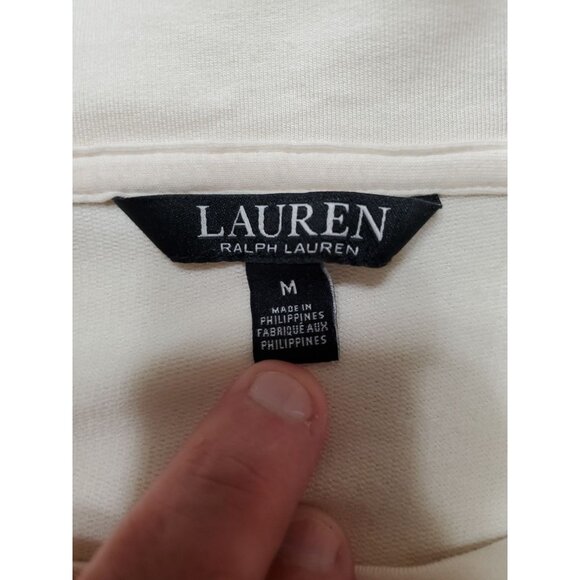 Lauren Ralph Lauren Womens Cowl Neck Size Medium Active Color Block Sweatshirt - Picture 2 of 9